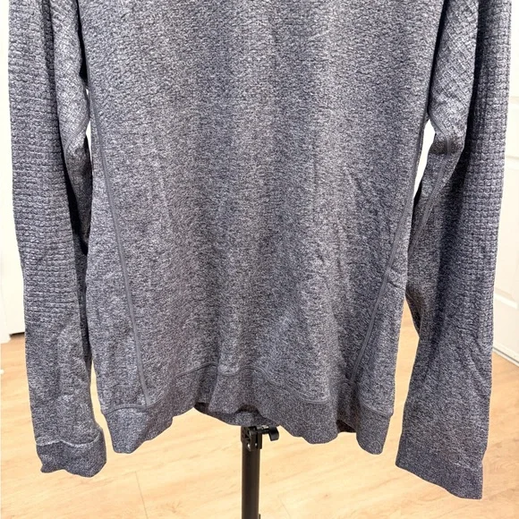 Lululemon Engineered Warmth Long Sleeve Crew Heathered Gray Mens Medium - Picture 5 of 11